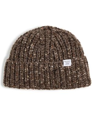 Norse Projects Daniel Donegal Rib Beanie - Brown