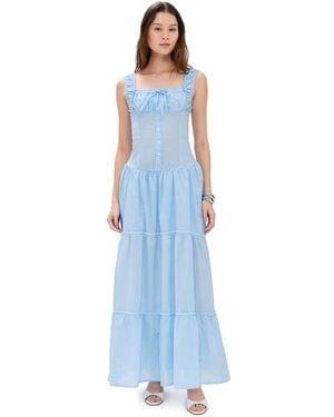 Frankie's Bikinis Christabelle Gauze Dress - Blue