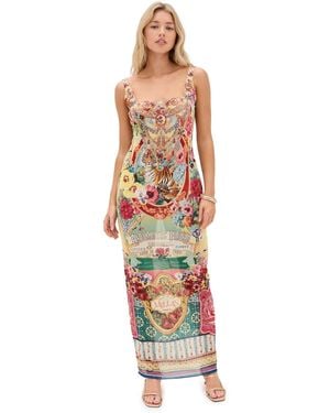 CAMILLA Square Neck Long Dress - Multicolor