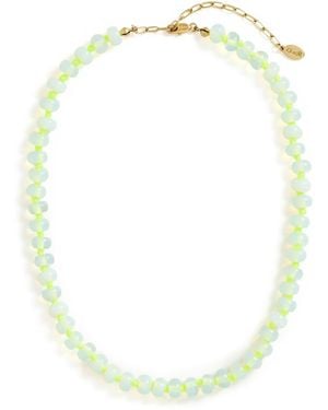 Clare V. Stone Slice Necklace - White