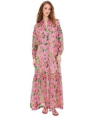Saloni Soleil Maxi Dress - Red
