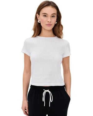 PERFECTWHITETEE Lisa Recycled Cotton Slim Crew Tee - White