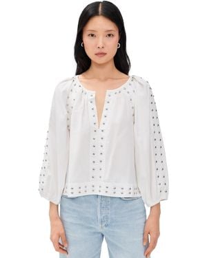 The Great The Bodega Top With Studs - White