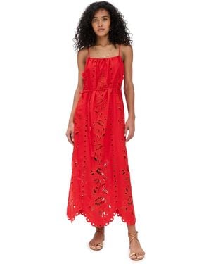 FARM Rio Flowers Richelieu Sleeveless Maxi Dress - Red