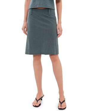 Lioness Play On Midi Skirt - Blue