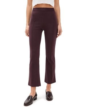 Stateside Luxe Ponte Cropped Flare Pants - Red
