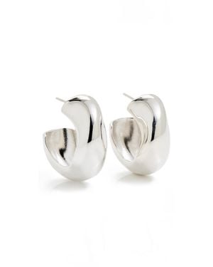 AGMES Medium Celia Hoops - Metallic