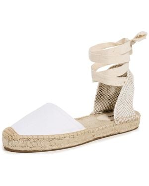 Soludos Lauren Lace-Up Espadrilles - White