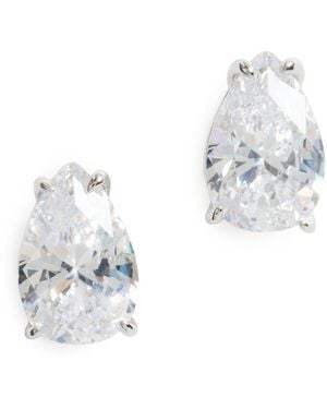 Shashi Pear Diamond Stud Earrings - Black