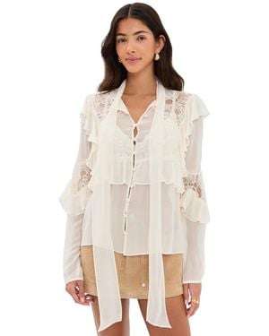 LoveShackFancy Farah Top - White