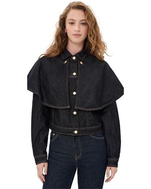 Line & Dot Roxie Cape Jacket - Black