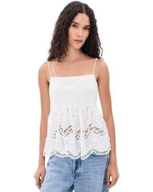 Generation Love Ginny 3D Voile Top - White