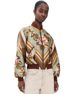 ALÉMAIS La Rosa Jacquard Bomber Jacket - Multicolor
