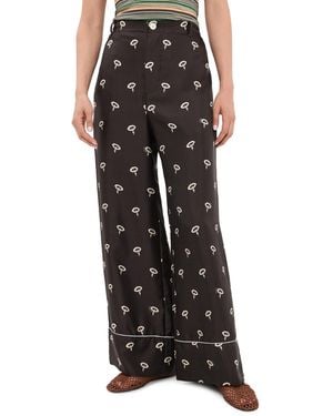 Marni Silk Satin Pants - Black