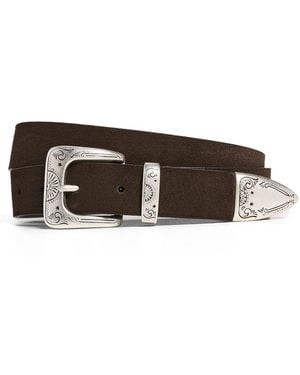 Anderson's Narrow Casual Suede Belt - Black