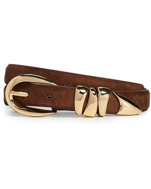 Madewell Triple Metal Keeper Suede Belt - Multicolor
