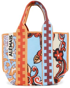 ALÉMAIS Spliced Jacquard Mini Tote - Red