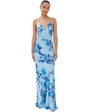 Borgo De Nor Crepe Satin Dress - Blue