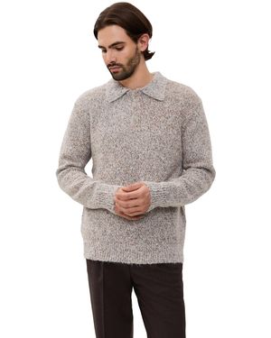 Rhythm Kinetic Collared Knit Sweater - Brown