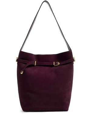 Madewell The Essential Belted Bucket Tote - Red