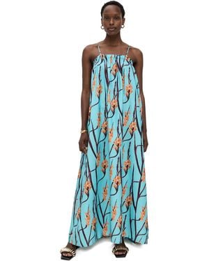 Dur Doux Strapless Maxi Dress - Blue