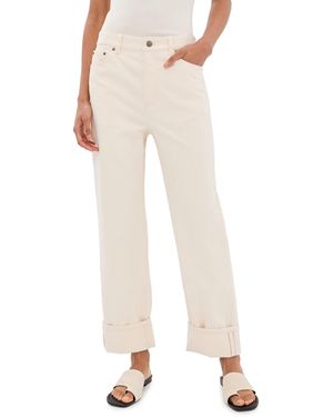 Tibi Selvedge Denim 5 Pocket Alec Jeans - White