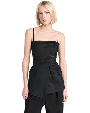 Acne Studios Shoulder Strap Top - Black