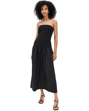 Rag & Bone Irina Mixed Media Strapless Dress - Black