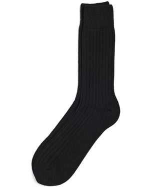 NN07 Wool Cashmere Rib Socks - Black