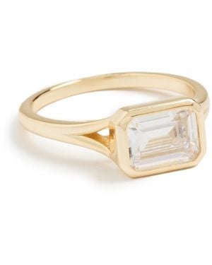 Shashi Emerald Baguette Ring - Metallic