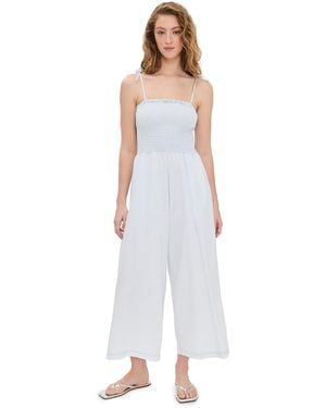 Splendid Stripe Jumpsuit - White