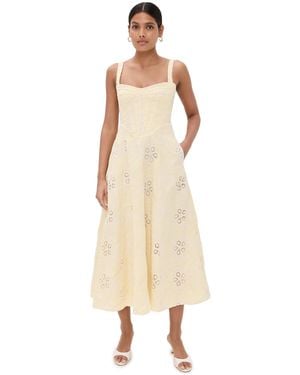 Bardot Lilah Corset Midi Dress - Natural