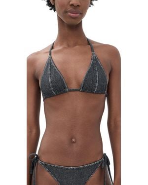 Rag & Bone Miramar Triangle String Bikini Top - Black