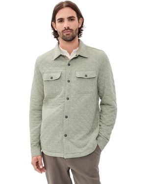 Faherty Epic Quilted Fleece Shacket - Multicolor