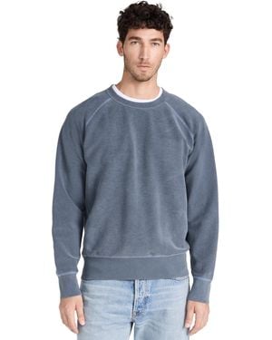 Save Khaki Twillback Terry Reversible Crew Sweatshirt - Blue