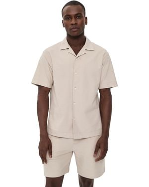 Theory Soft Terry Collar Shirt - Natural