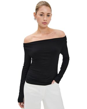 Le Bos Scarlet Off Shoulder Top - Black