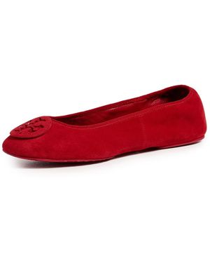 Tory Burch Reva Travel Ballet Flats - Red