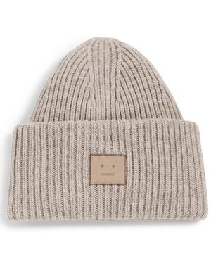 Acne Studios Pansy Face Yak Beanie - Natural