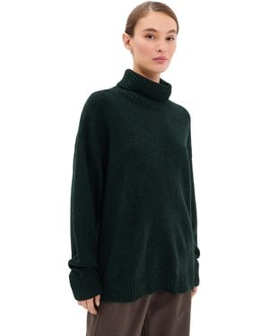 frenken Button Wool Sweater - Black