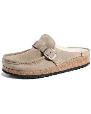 Birkenstock Buckley Shearling Clogs - White
