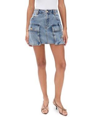 Aje. Juno Denim Micro Mini Skirt - Blue