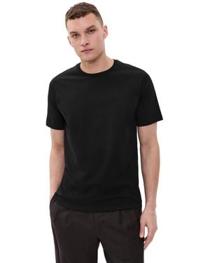 Theory Precise Rib Cotton Tee - Black