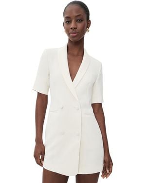 Fleur du Mal Short Sleeve Blazer Dress - White