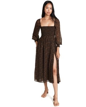 O.P.T O. P.T Classic Smocked Maxi Dress - Black