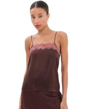 SABLYN Haya Square Neck Silk Cami - Purple