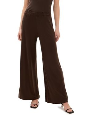 SPRWMN Rib Wide Leg Pants - Brown