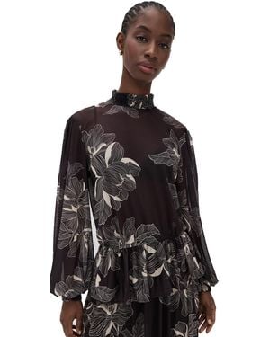 dress to Floral Tunic - Black