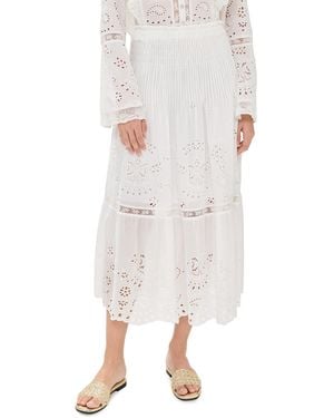 LoveShackFancy Mallow Skirt - White
