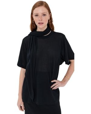 BITE STUDIOS Ludo Sheer Cotton Crepe Tee - Black
